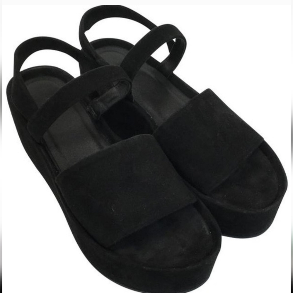 FURLA  Platform Slingback Sandals Black Size 6